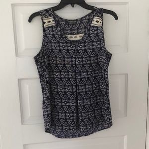 Navy Sleeveless Top